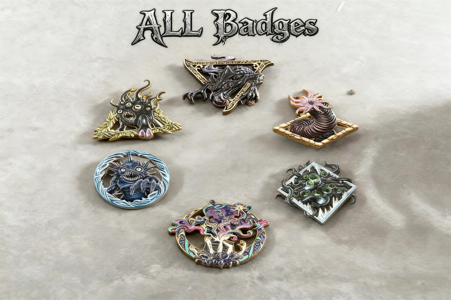 Cthulhu Mythos Creatures Magnetic Pins & Badges